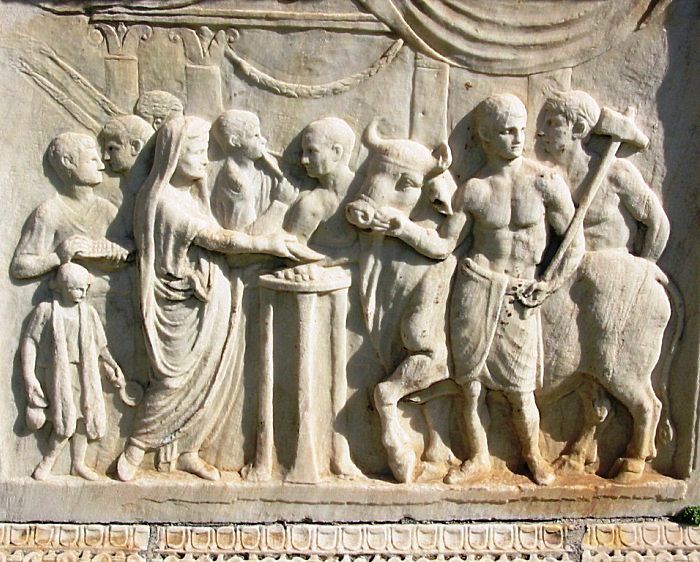 Presentazione delle offerte (Tempio di Vespasiano a Pompei)