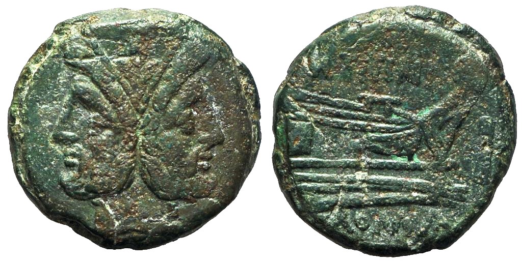1333 1 Giano e prua aes grave bronzo circa 240 225 a C