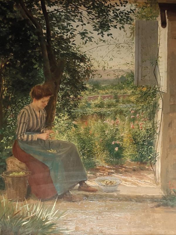 Macchiaioli italiani, firmato, metà ‘800 - inizio ‘900. Olio su tavola. Misure: cm. 50x40. AGEM-ALI (Fig. I/6 del Catalogo)